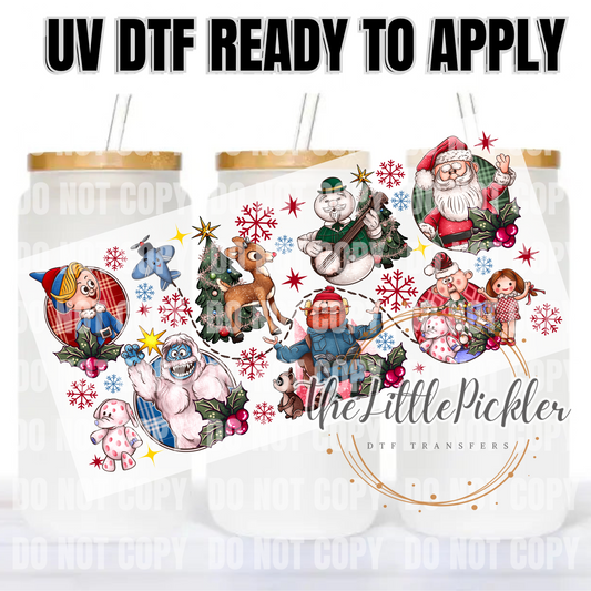 Ready to Apply UV DTF Transfer, 16oz Transfer, Favorites Transfer, Rudolph Classic Reindeer, Heat Press