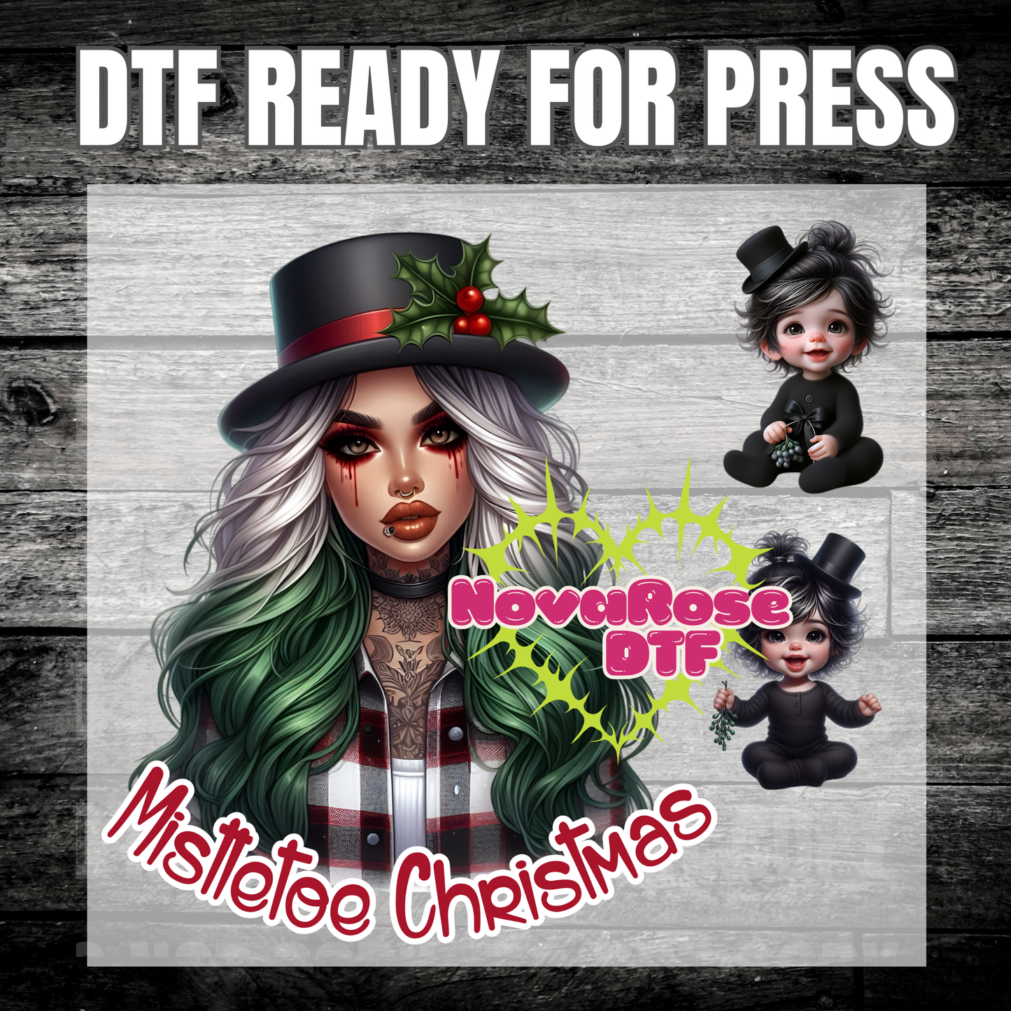 Ready to Press Mistletoe mama DTF Transfers, Holiday Characters Favorites Transfer, Heat Press