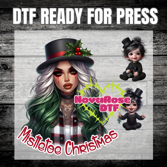 Ready to Press Mistletoe mama DTF Transfers, Holiday Characters Favorites Transfer, Heat Press