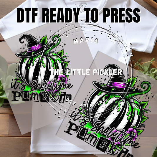 Ready to Press Beetlejuice Pumpkin DTF Transfers, Pumpkin Characters Favorites Transfer, Heat Press