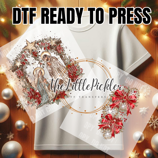 Holy Xmas coquette set DTF Transfers, Xmas Jesus Favorites Transfer, Heat Press