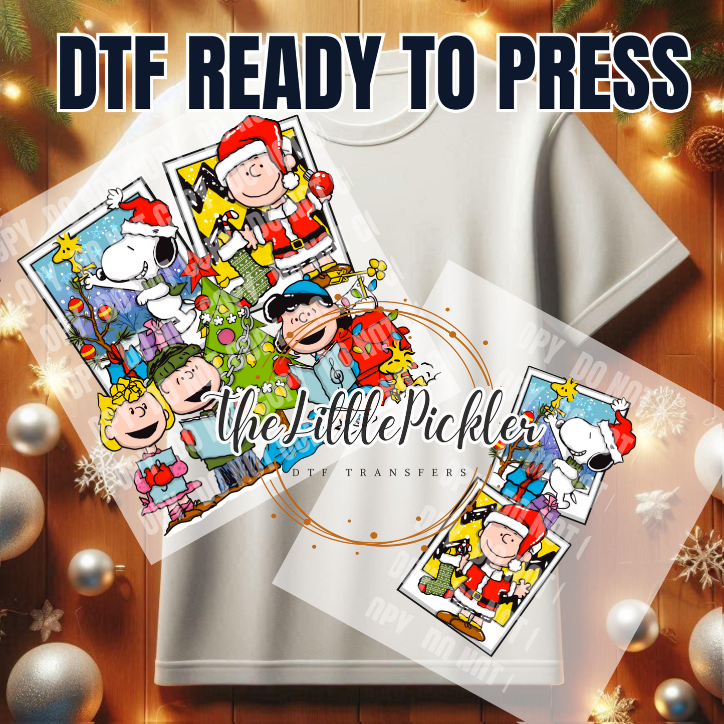 Charlie Brown and friends Fav. set DTF Transfers, Peanuts Movies Favorites Transfer, Heat Press