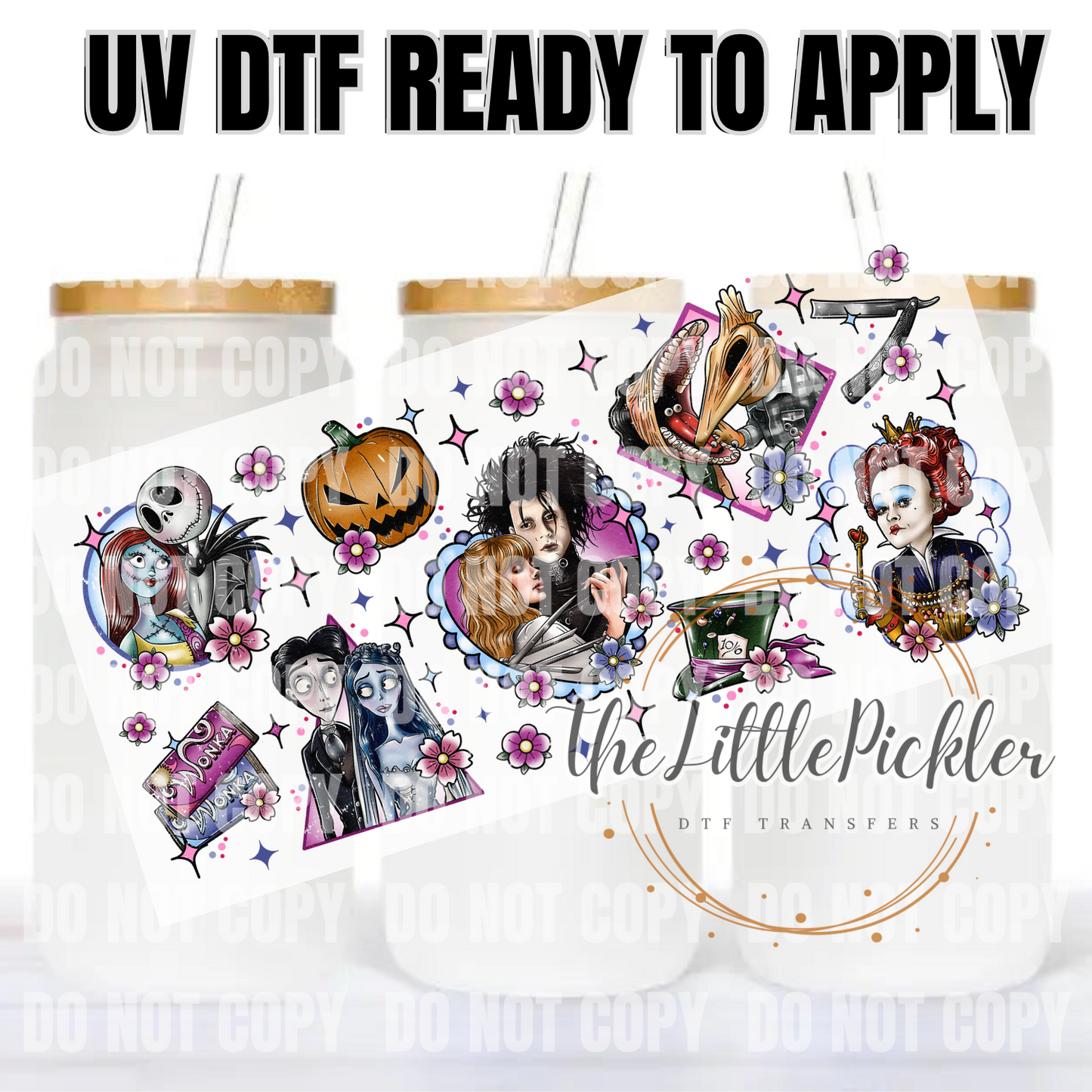 Ready to Apply UV DTF Transfer, 16oz Transfer, Favorites Transfer, Tim B., Heat Press