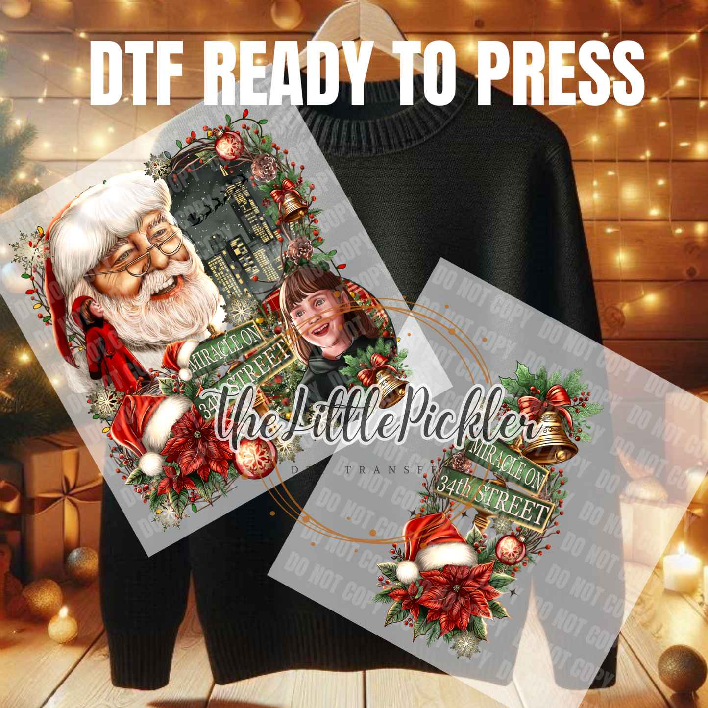 Miracle on 34th set DTF Transfers, Cute Characters Favorites Transfer, Heat Press