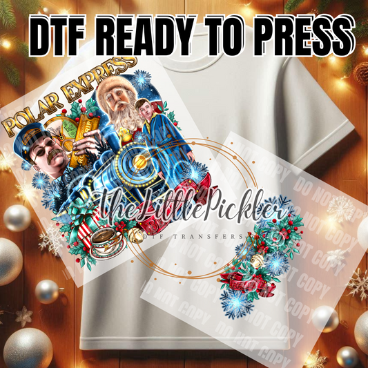 Polar Express set DTF Transfers, Cute Characters Favorites Transfer, Heat Press