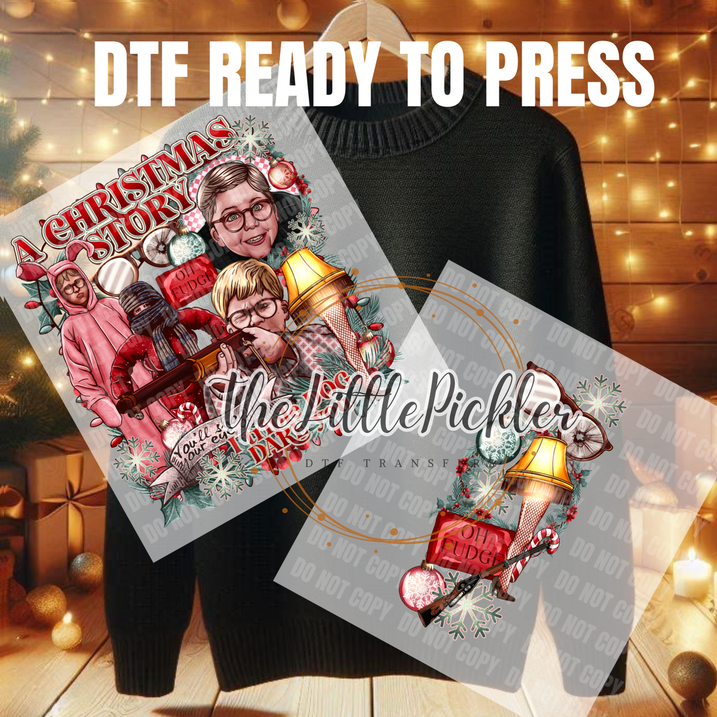 Christmas Story set DTF Transfers, Cute Characters Favorites Transfer, Heat Press