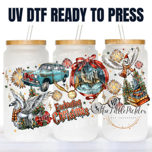 Ready to Apply UV DTF Transfer, 16oz Transfer, Favorites Transfer, Hp Enchanted Christmas, Heat Press