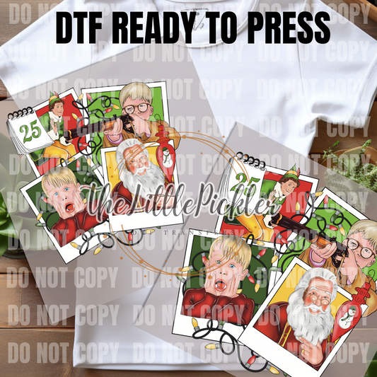 Ready to Press Xmas Favorites DTF Transfers, Movie Characters Favorites Transfer, Heat Press