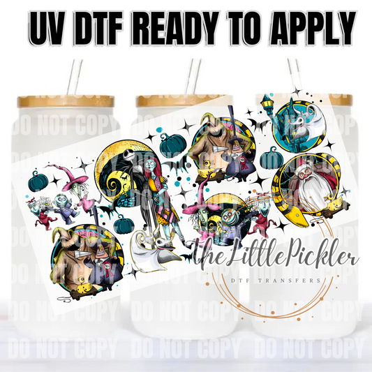 Ready to Apply UV DTF Transfer, 16oz Transfer, Favorites Transfer, Nightmare Before Xmas, Heat Press