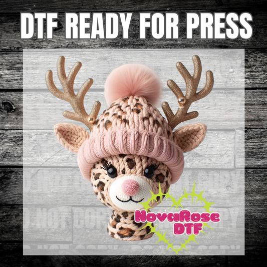 Faux Thread deer dtf, popular Favorites DTF Transfers, Holiday Transfer, Heat Press