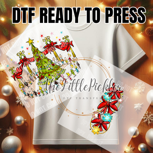 Grinch town Holiday Movie Fav. set DTF Transfers, Xmas Movies Favorites Transfer, Heat Press