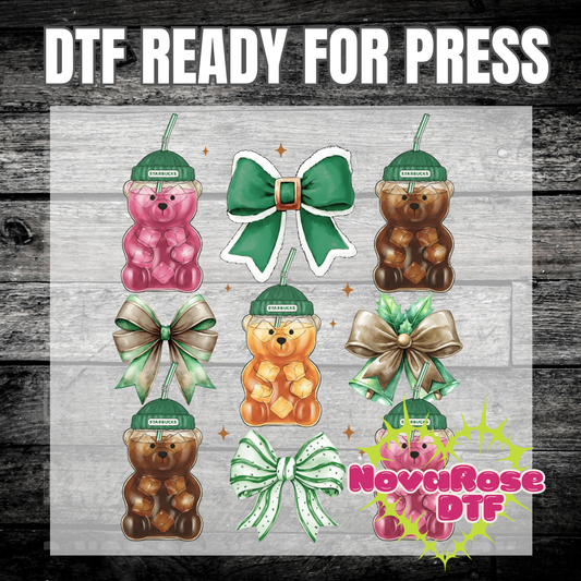 Star Bear Christmas dtf, popular Favorites DTF Transfers, Holiday Transfer, Heat Press