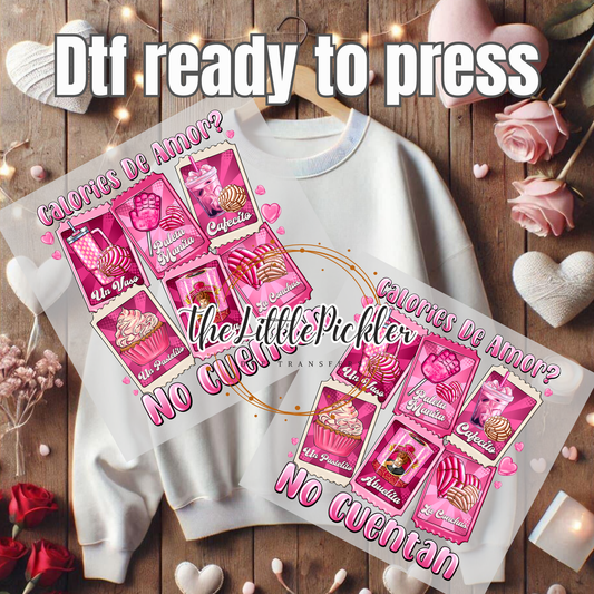 Valentine loteria dtf Transfer, Heat Press