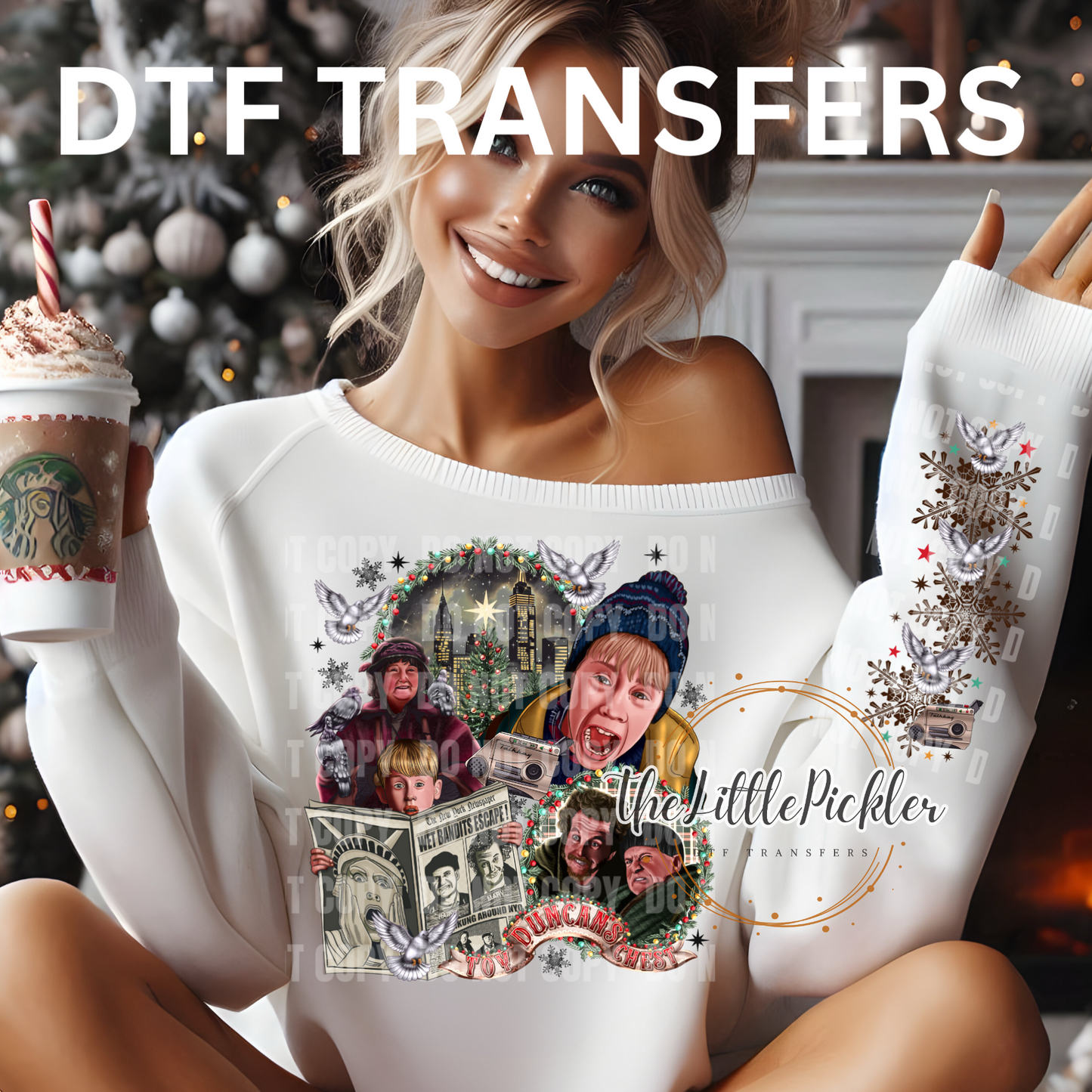 Home Alone NY Movie Fav. set DTF Transfers, Xmas Movies Favorites Transfer, Heat Press