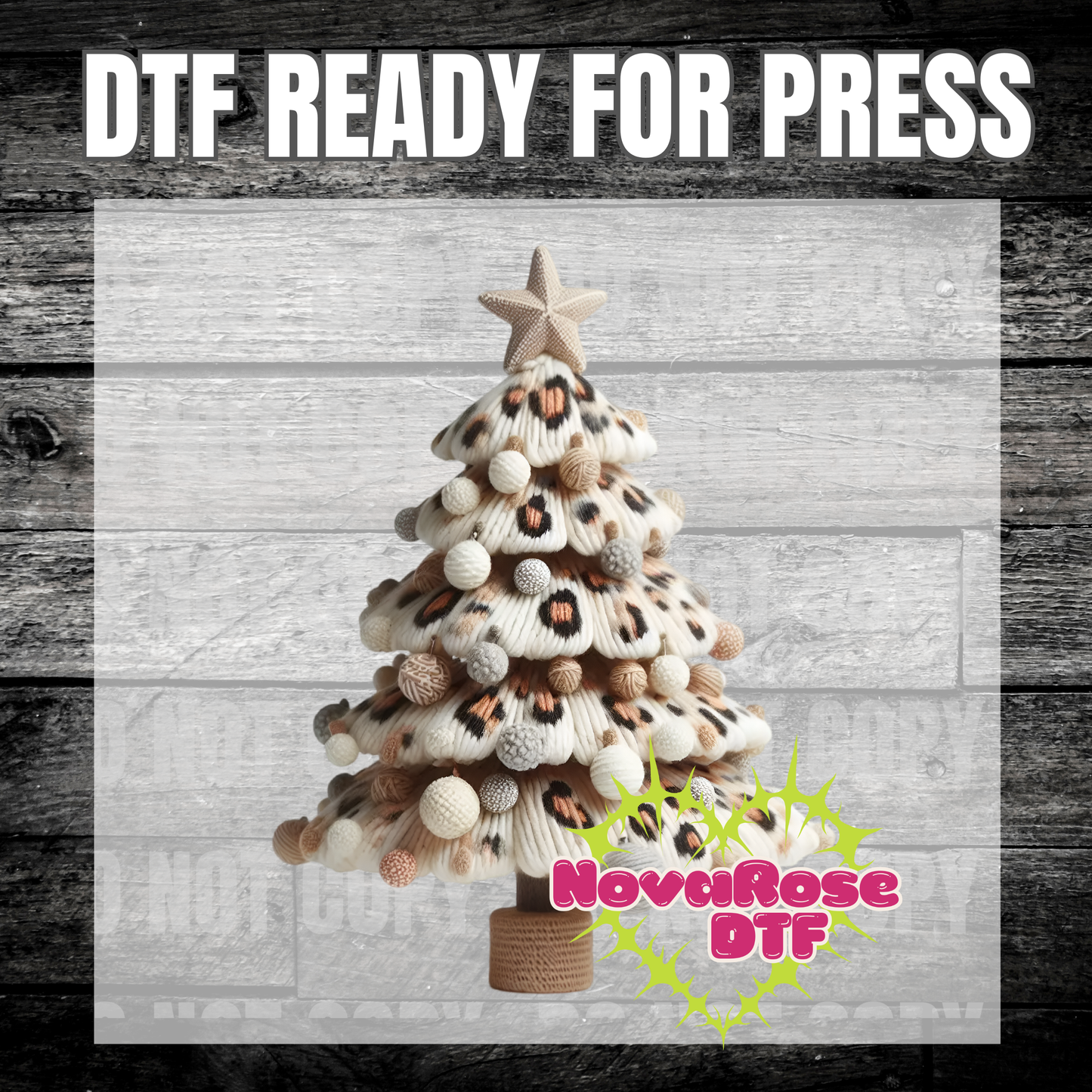 Faux Thread xmas tree dtf, popular Favorites DTF Transfers, Holiday Transfer, Heat Press