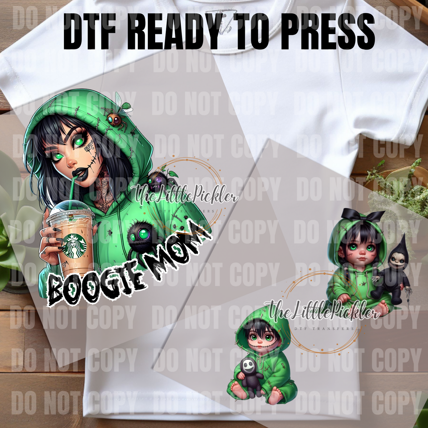 Ready to Press Boogie Mom DTF, Halloween Oogie Mama Transfer, DTF Set, Favorites Transfer, Heat Press