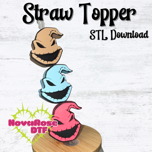 Boogie man STL File, Straw Topper File Download, Immediate Download
