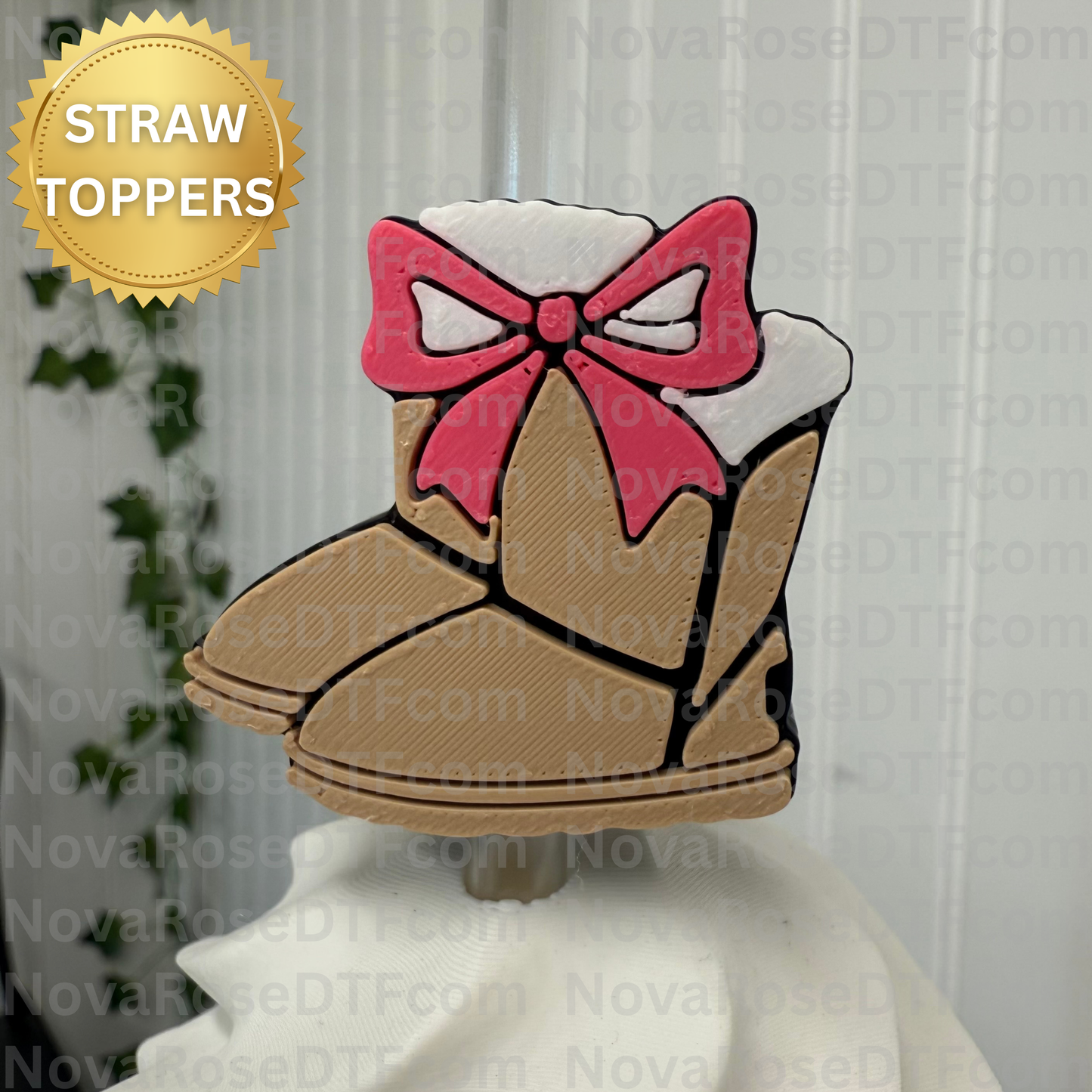 Winter boots Straw toppers, Humor toppers, Party toppers, Popular Topper, Cup supplies